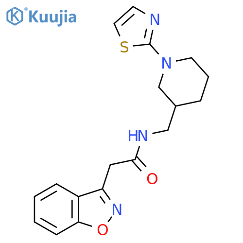 2-(benzo[d]isoxazol-3-yl)-N-((1-(thiazol-2-yl)piperidin-3-yl)methyl)acetamide structure
