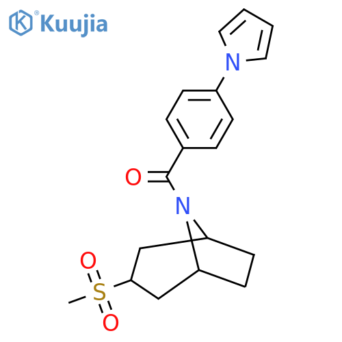 3-methanesulfonyl-8-4-(1H-pyrrol-1-yl)benzoyl-8-azabicyclo3.2.1octane structure