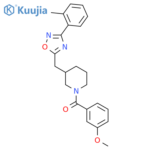 1-(3-methoxybenzoyl)-3-{[3-(2-methylphenyl)-1,2,4-oxadiazol-5-yl]methyl}piperidine structure