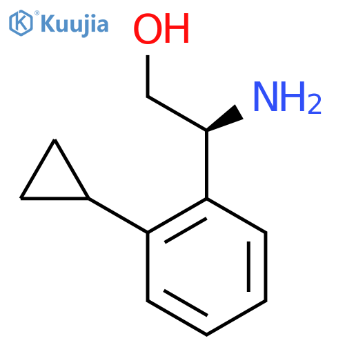 (2S)-2-amino-2-(2-cyclopropylphenyl)ethan-1-ol structure