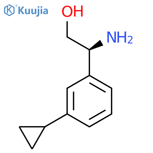 (2S)-2-amino-2-(3-cyclopropylphenyl)ethan-1-ol structure