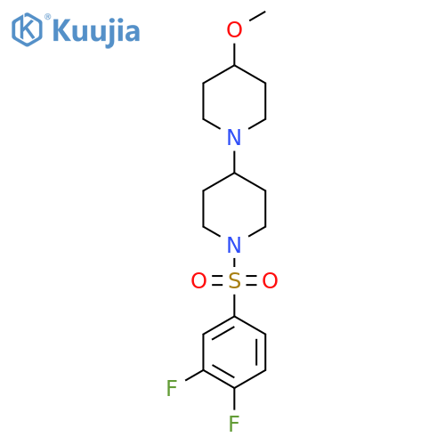 1'-(3,4-difluorobenzenesulfonyl)-4-methoxy-1,4'-bipiperidine structure