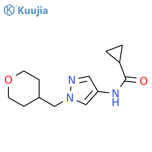 N-[1-(oxan-4-ylmethyl)pyrazol-4-yl]cyclopropanecarboxamide structure