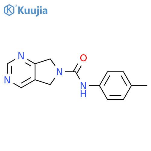 N-(4-methylphenyl)-5H,6H,7H-pyrrolo3,4-dpyrimidine-6-carboxamide structure