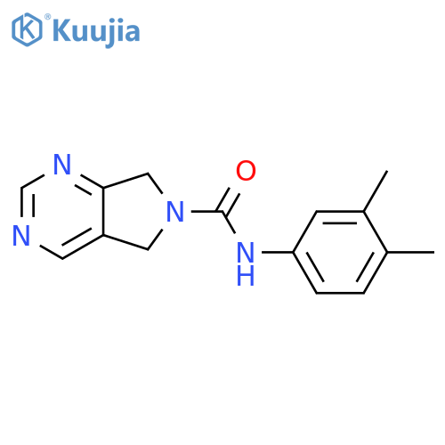 N-(3,4-dimethylphenyl)-5H,6H,7H-pyrrolo[3,4-d]pyrimidine-6-carboxamide structure