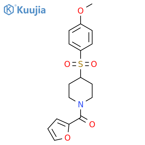 1-(furan-2-carbonyl)-4-(4-methoxybenzenesulfonyl)piperidine structure