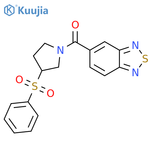5-3-(benzenesulfonyl)pyrrolidine-1-carbonyl-2,1,3-benzothiadiazole structure