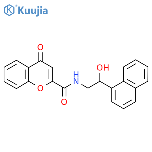N-[2-hydroxy-2-(naphthalen-1-yl)ethyl]-4-oxo-4H-chromene-2-carboxamide structure