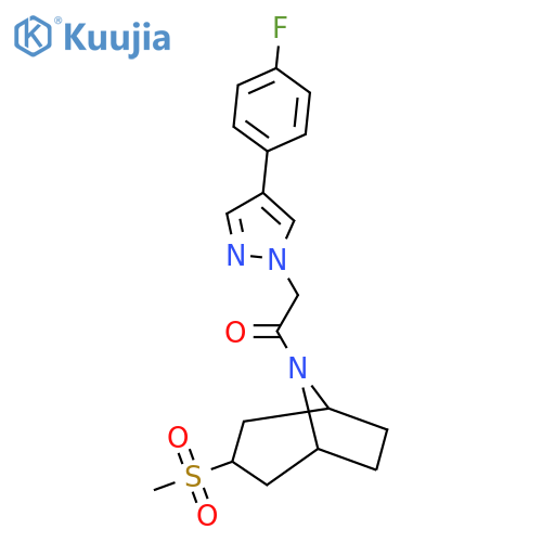2-4-(4-fluorophenyl)-1H-pyrazol-1-yl-1-{3-methanesulfonyl-8-azabicyclo3.2.1octan-8-yl}ethan-1-one structure