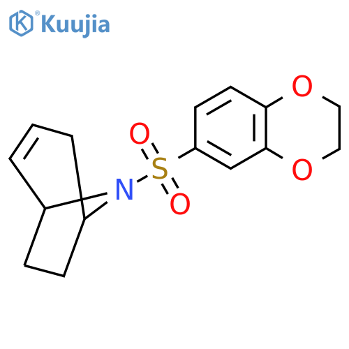(1R,5S)-8-((2,3-dihydrobenzo[b][1,4]dioxin-6-yl)sulfonyl)-8-azabicyclo[3.2.1]oct-2-ene structure
