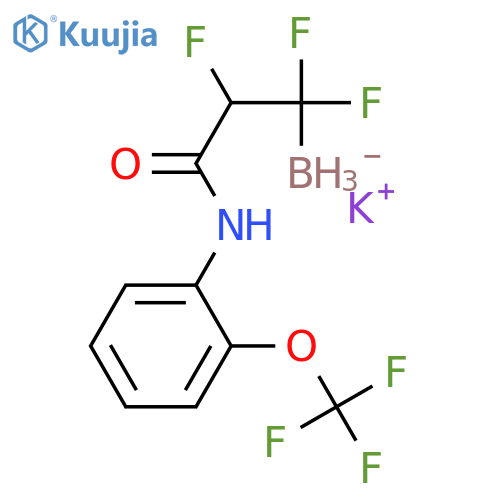 Potassium trifluoro(3-oxo-3-((2-(trifluoromethoxy)phenyl)amino)propyl)borate structure