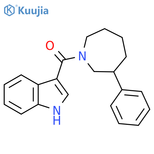 3-(3-phenylazepane-1-carbonyl)-1H-indole structure