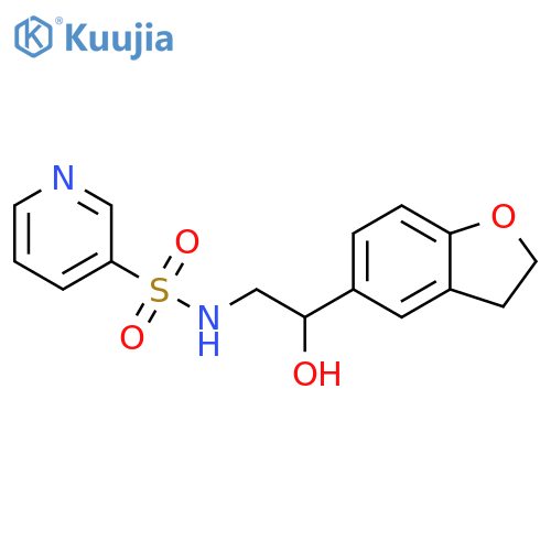N-[2-(2,3-dihydro-1-benzofuran-5-yl)-2-hydroxyethyl]pyridine-3-sulfonamide structure