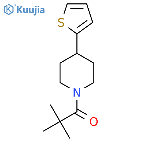 2,2-dimethyl-1-[4-(thiophen-2-yl)piperidin-1-yl]propan-1-one structure