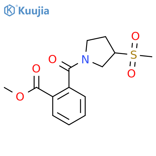 methyl 2-(3-methanesulfonylpyrrolidine-1-carbonyl)benzoate structure