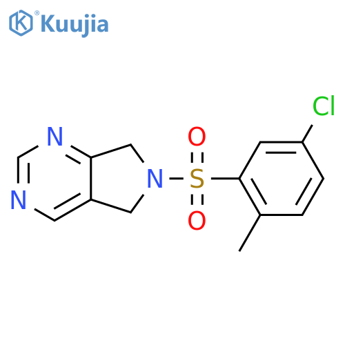 6-(5-chloro-2-methylbenzenesulfonyl)-5H,6H,7H-pyrrolo3,4-dpyrimidine structure