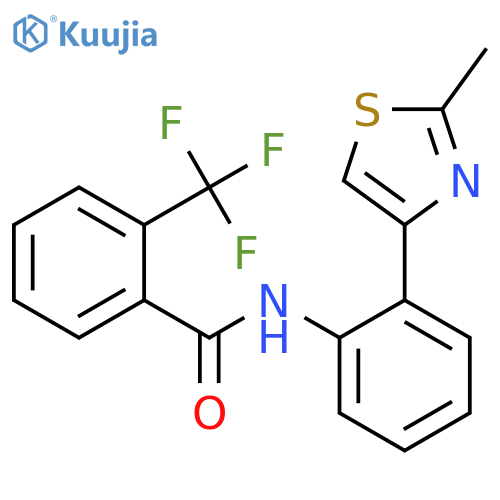 N-[2-(2-methyl-1,3-thiazol-4-yl)phenyl]-2-(trifluoromethyl)benzamide structure