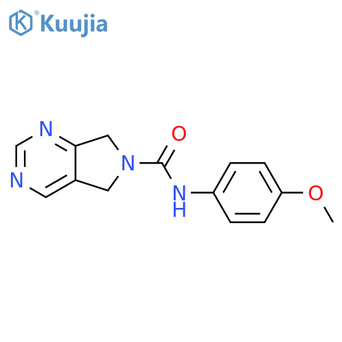 N-(4-methoxyphenyl)-5H,6H,7H-pyrrolo3,4-dpyrimidine-6-carboxamide structure