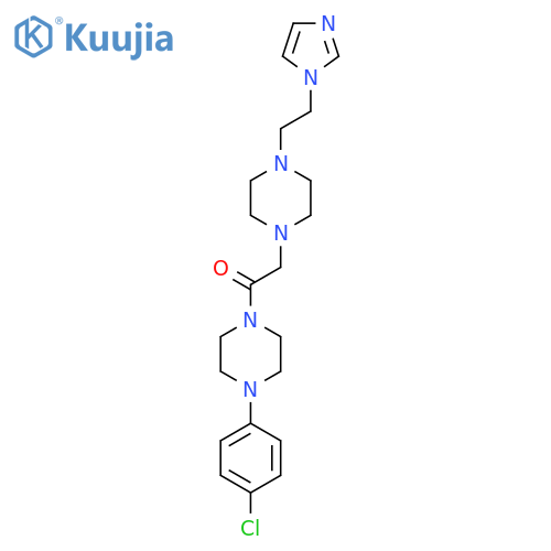 1-4-(4-chlorophenyl)piperazin-1-yl-2-{4-2-(1H-imidazol-1-yl)ethylpiperazin-1-yl}ethan-1-one structure