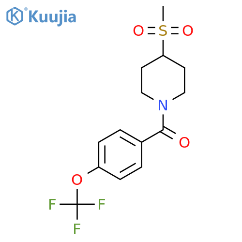4-methanesulfonyl-1-4-(trifluoromethoxy)benzoylpiperidine structure