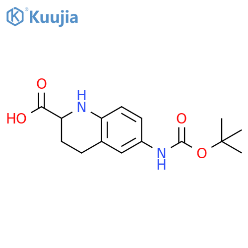 6-((Tert-Butoxycarbonyl)amino)-1,2,3,4-tetrahydroquinoline-2-carboxylic acid structure