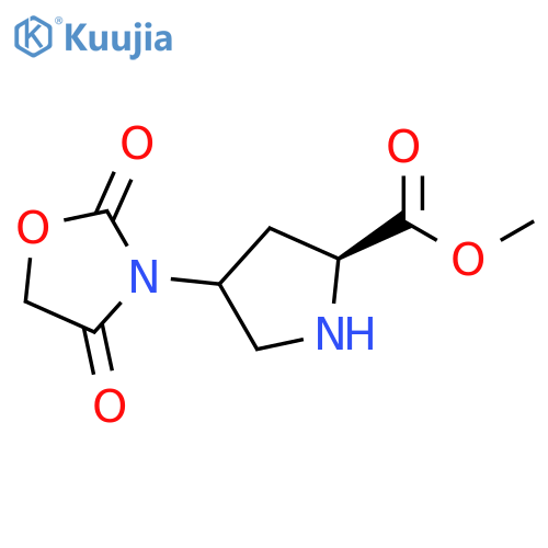 methyl 4-(2,4-dioxooxazolidin-3-yl)pyrrolidine-2-carboxylate structure