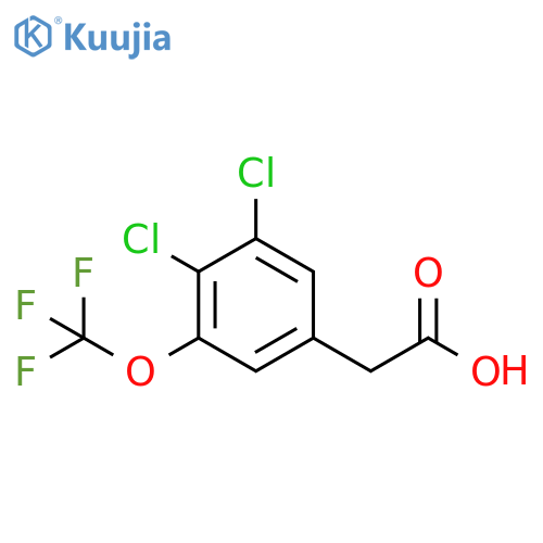 3,4-Dichloro-5-(trifluoromethoxy)phenylacetic acid structure