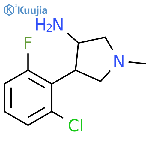 4-(2-Chloro-6-fluoro-phenyl)-1-methyl-pyrrolidin-3-ylamine structure