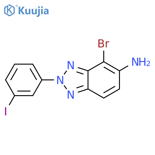 4-Bromo-2-(3-iodo-phenyl)-2H-benzotriazol-5-ylamine structure