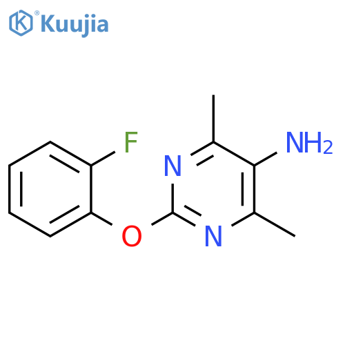 2-(2-fluorophenoxy)-4,6-dimethylpyrimidin-5-amine structure