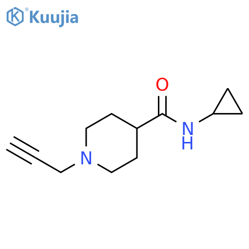 1-Prop-2-ynyl-piperidine-4-carboxylic acid cyclopropylamide structure
