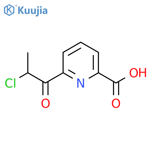 6-(2-Chloropropanoyl)pyridine-2-carboxylic acid structure