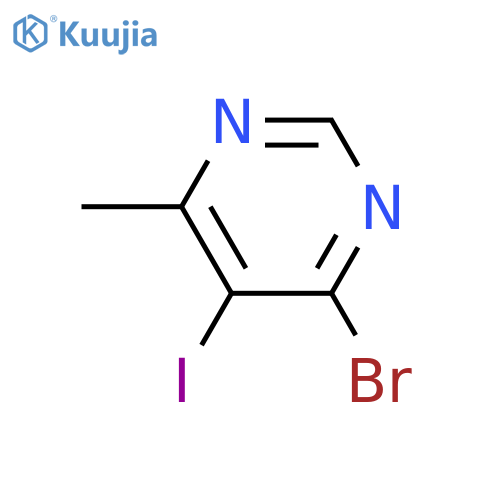 4-Bromo-5-iodo-6-methyl-pyrimidine structure