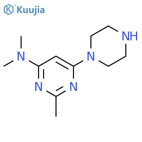 N,N,2-trimethyl-6-(piperazin-1-yl)pyrimidin-4-amine structure