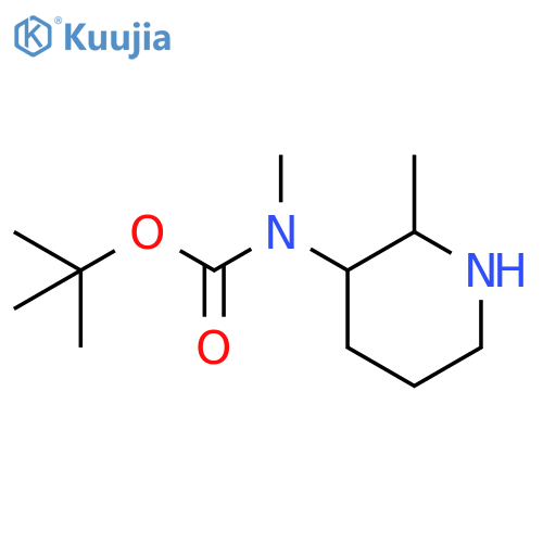 tert-butyl N-methyl-N-(2-methylpiperidin-3-yl)carbamate structure