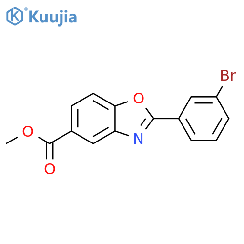 2-(3-Bromo-phenyl)-benzooxazole-5-carboxylic acid methyl ester structure