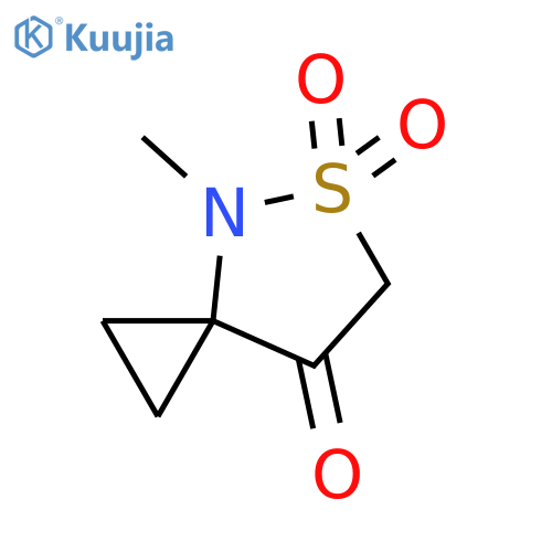 4-Methyl-5,5-dioxo-5lambda*6*-thia-4-aza-spiro[2.4]heptan-7-one structure