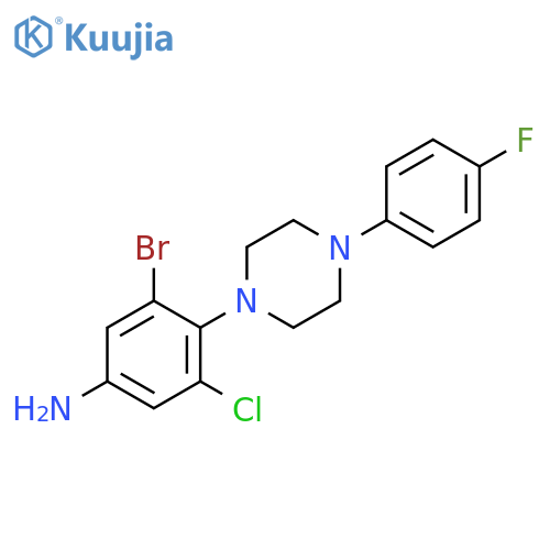 3-Bromo-5-chloro-4-[4-(4-fluoro-phenyl)-piperazin-1-yl]-phenylamine structure