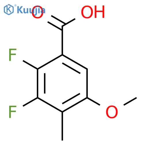 2,3-Difluoro-5-methoxy-4-methylbenzoic acid structure