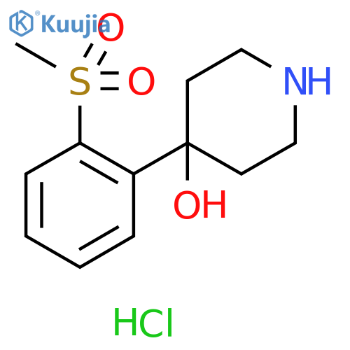 4-Piperidinol, 4-[2-(methylsulfonyl)phenyl]-, hydrochloride (1:1) structure