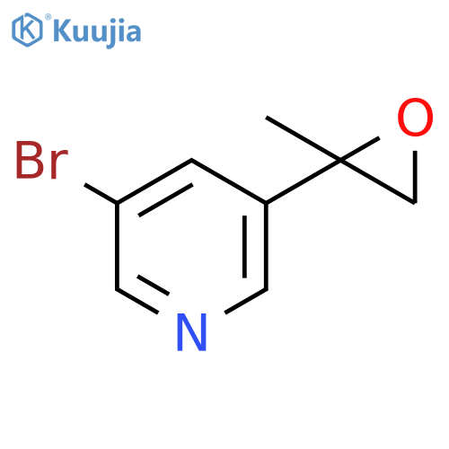 3-bromo-5-(2-methyloxiran-2-yl)pyridine structure