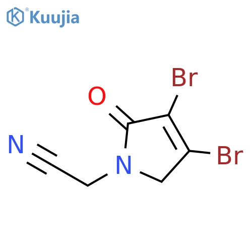 (3,4-Dibromo-2-oxo-2,5-dihydro-pyrrol-1-yl)-acetonitrile structure