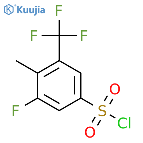 3-Fluoro-4-methyl-5-(trifluoromethyl)benzenesulfonyl chloride structure