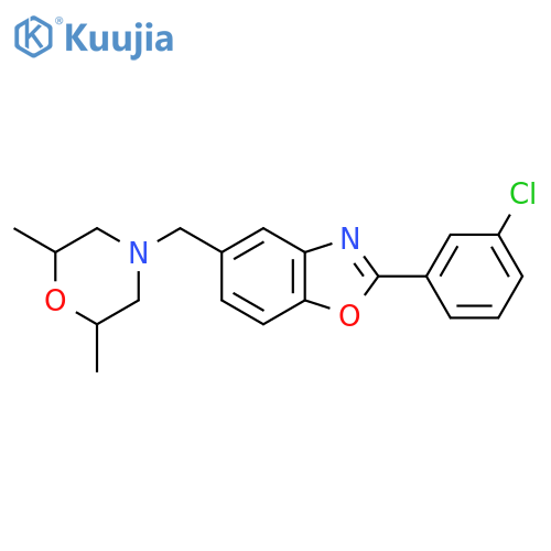 2-(3-Chlorophenyl)-5-((2,6-dimethylmorpholino)methyl)benzo[d]oxazole structure
