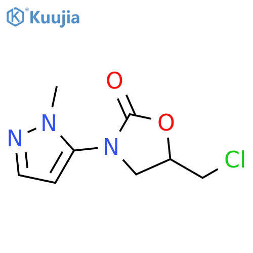 5-(chloromethyl)-3-(1-methyl-1H-pyrazol-5-yl)-1,3-oxazolidin-2-one structure