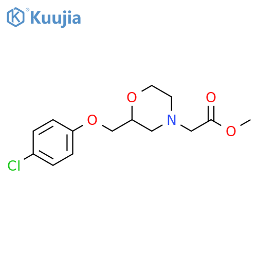 [2-(4-Chloro-phenoxymethyl)-morpholin-4-yl]-acetic acid methyl ester structure