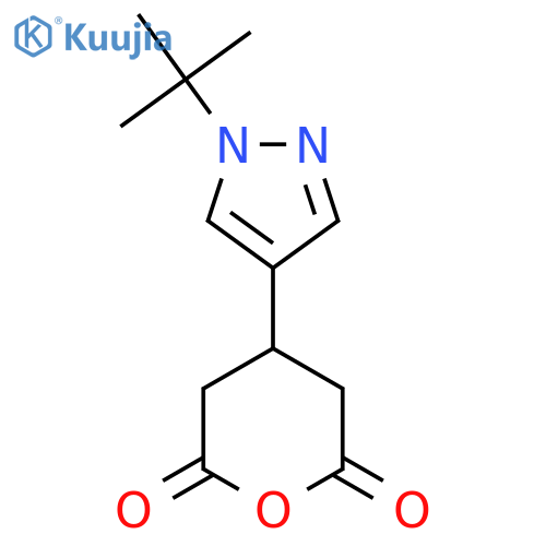 4-(1-tert-butyl-1H-pyrazol-4-yl)oxane-2,6-dione structure