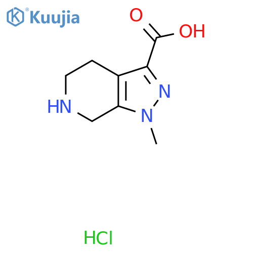 1-methyl-1H,4H,5H,6H,7H-pyrazolo[3,4-c]pyridine-3-carboxylic acid hydrochloride structure