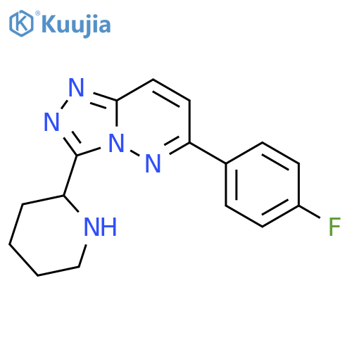 6-(4-Fluoro-phenyl)-3-piperidin-2-yl-[1,2,4]triazolo[4,3-b]pyridazine structure
