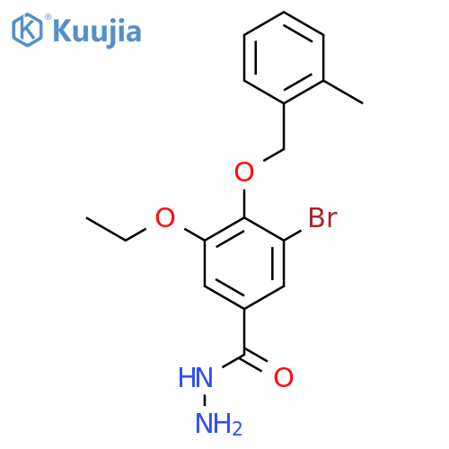 3-Bromo-5-ethoxy-4-((2-methylbenzyl)oxy)benzohydrazide structure